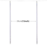 LED 장식 조명, 튜브 직경: 1.2cm, AC 100-240V, 미국, 유럽 플러그 선택 가능, 8개 50cm/파랑, 8개 50cm/다채로운, 8개 50cm/흰색