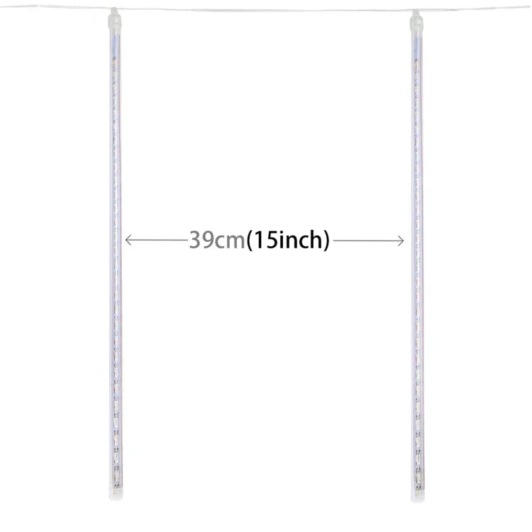 LED 장식 조명, 튜브 직경: 1.2cm, AC 100-240V, 미국, 유럽 플러그 선택 가능, 8개 50cm/파랑, 8개 50cm/다채로운, 8개 50cm/흰색