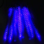 LED 장식 조명, 튜브 직경: 1.2cm, AC 100-240V, 미국, 유럽 플러그 선택 가능, 8개 50cm/파랑, 8개 50cm/다채로운, 8개 50cm/흰색
