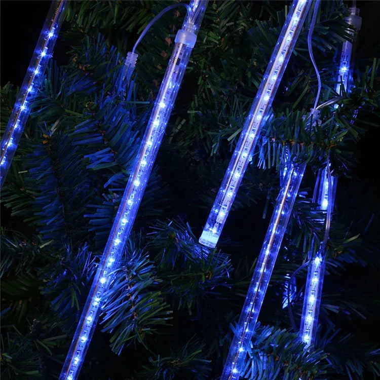 LED 장식 조명, 튜브 직경: 1.2cm, AC 100-240V, 미국, 유럽 플러그 선택 가능, 8개 50cm/파랑, 8개 50cm/다채로운, 8개 50cm/흰색