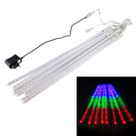 LED 장식 조명, 튜브 직경: 1.2cm, AC 100-240V, 미국, 유럽 플러그 선택 가능, 8개 50cm/파랑, 8개 50cm/다채로운, 8개 50cm/흰색