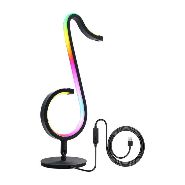 홈 RGB 환상 색상 음표 조명 탁상 램프