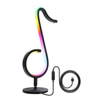 홈 RGB 환상 색상 음표 조명 탁상 램프
