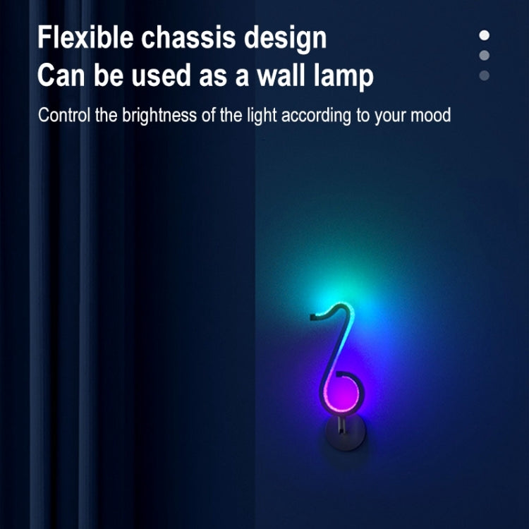 홈 RGB 환상 색상 음표 조명 탁상 램프