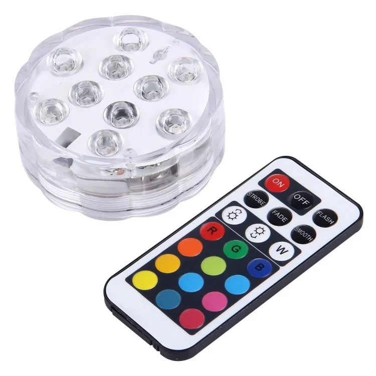 10 LED 원통형 리모컨 포함, 리모컨 작동 거리(개방 공간): 24-30피트, 10 LED