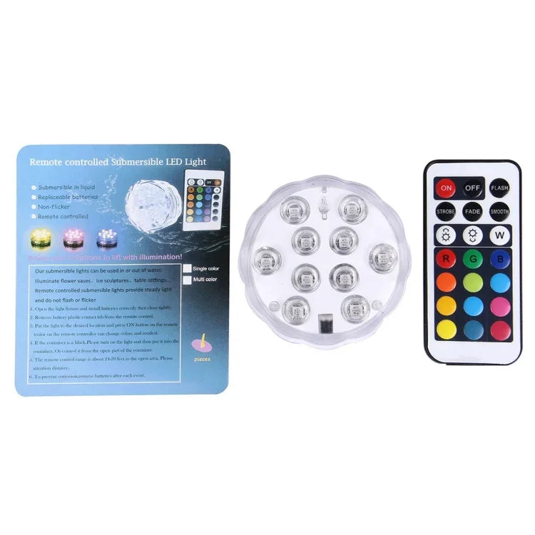 10 LED 원통형 리모컨 포함, 리모컨 작동 거리(개방 공간): 24-30피트, 10 LED