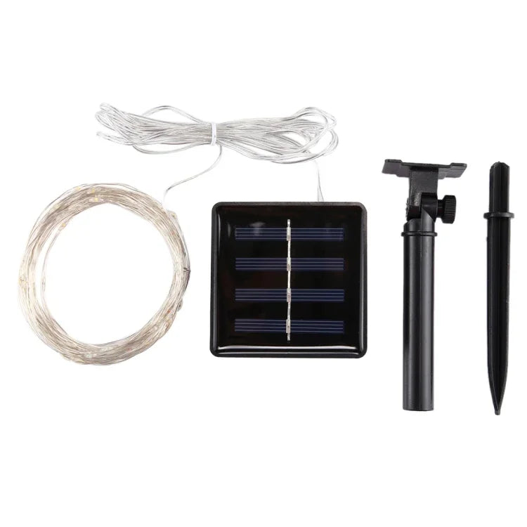 20m 200개 LED SMD 0603 태양광 패널 은색 와이어 스트링 라이트 요정 램프 장식 조명, DC 5V, 20m 200개 LED 다채로운 빛, 20m 200개 LED 흰색 빛