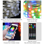 Christmas Decoration USB Copper Wire String Light Remote Controller & Bluetooth Mobile APP Control, Length: 5m 50 LEDs, Remote Controller & APP Control, Length: 5m 50 LEDs