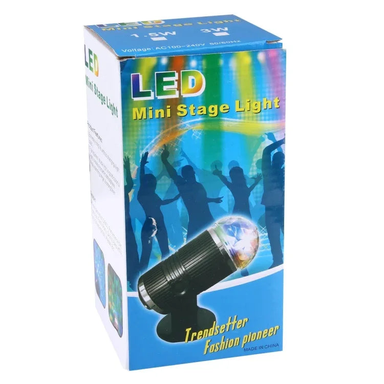 3W 미니 회전 마법 공 LED 무대 조명 EU 플러그, EU 플러그