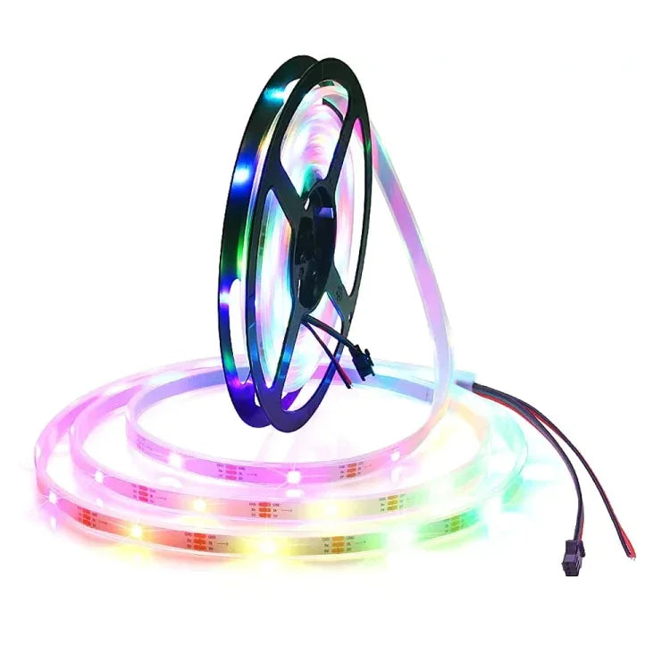 WS2812B RGB 라이트 5050 SMD LED 케이싱 방수 로프 라이트, 30 LED/m, DC 12V, 길이: 5m, 케이싱 로프 라이트 30 LED/m