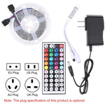 베어 보드 2835 SMD RGB LED 로프 라이트, 60 LED/m, 길이: 5m, 12V 2A 100-240V, 44키 리모컨 포함, 2835 SMD RGB LED, 5m, 44키 리모컨 포함
