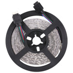 스마트 블루투스 앱 제어 베어 보드 2835 SMD RGB LED 로프 라이트, 60 LED/m, 길이: 5m, 12V 2A 100-240V, 2835 SMD RGB LED, 5m, 블루투스 앱
