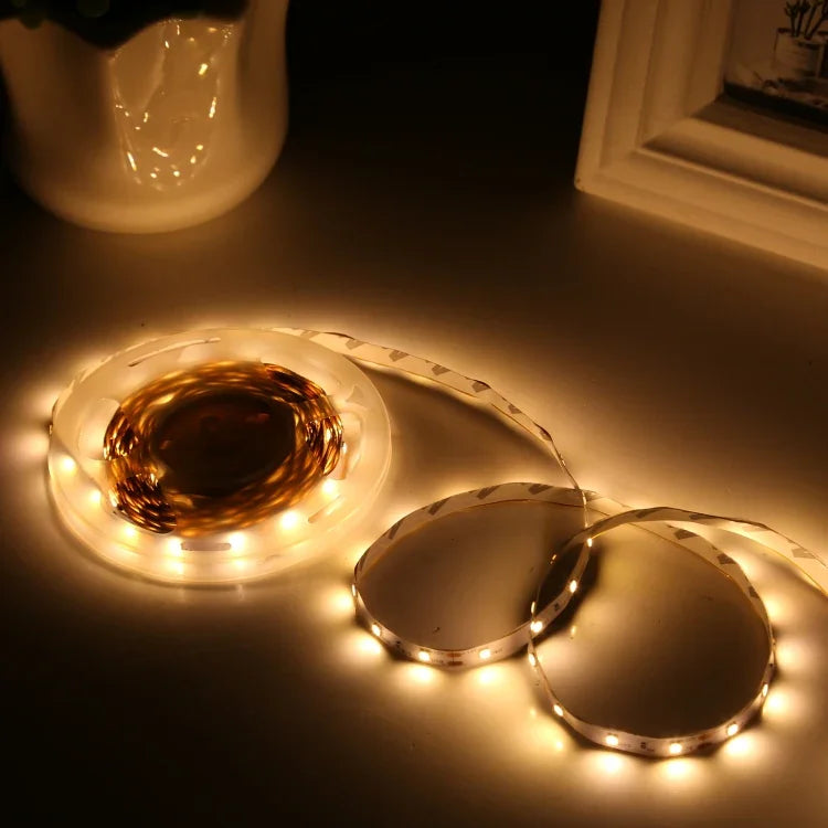 2개입 베어 보드 5050 SMD RGB LED 로프 라이트, 30 LED/m, 길이: 5m, 12V 2A 100-240V, 24키 두들 컨트롤러 포함, 5050 SMD RGB LED, 5m x 2