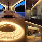 2개입 베어 보드 5050 SMD RGB LED 로프 라이트, 30 LED/m, 길이: 5m, 12V 2A 100-240V, 24키 두들 컨트롤러 포함, 5050 SMD RGB LED, 5m x 2