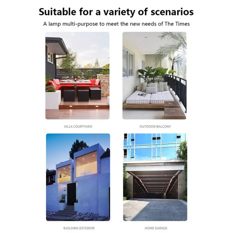 6 LED Solar Wall Lamp Outdoor Decorative Garden Up And Down Light
