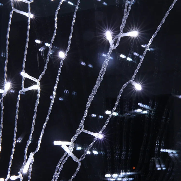 100 LED 요정 스트링 장식 조명 끝 조인트 및 8가지 모드 기능 포함, 미국 플러그, 10m 흰색 조명