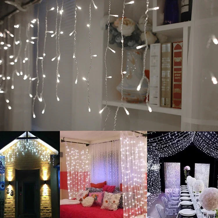 100 LED 요정 스트링 장식 조명 끝 조인트 및 8가지 모드 기능 포함, 미국 플러그, 10m 흰색 조명