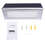 800 루멘 48 LED SMD 2835 센서 삼각형 에너지 절약 벽등 태양광 패널 및 숨겨진 스위치 포함 정원/마당/야외 캠핑용 (실버)