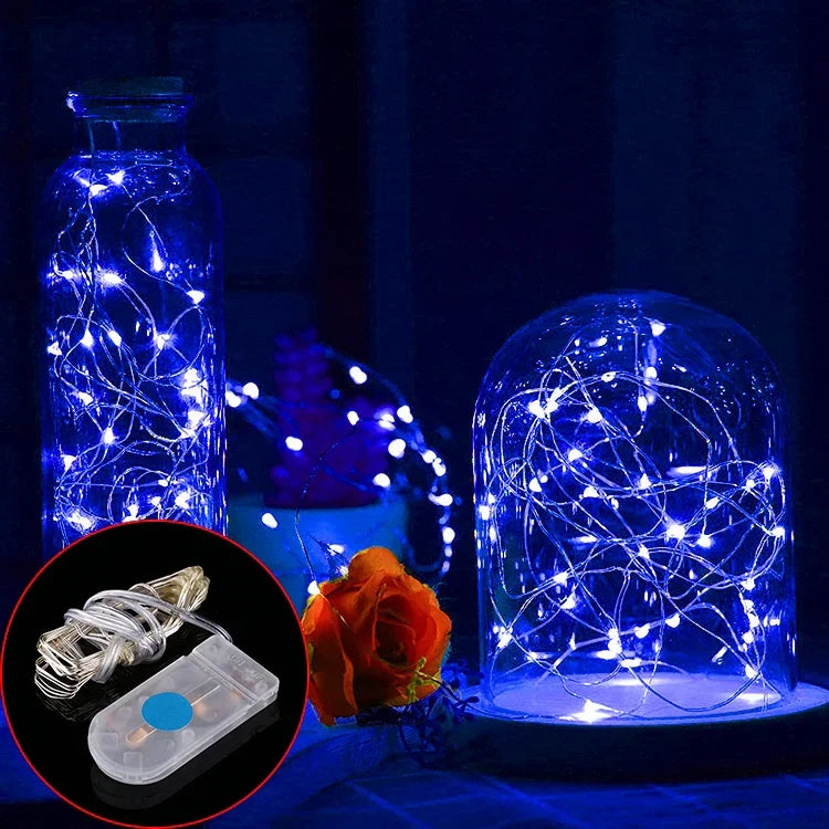 20 LEDs SMD 0603 IP65 방수 CR2032 버튼 배터리, 2m 파란색 빛, 2m 녹색 빛, 2m 빨간색 빛