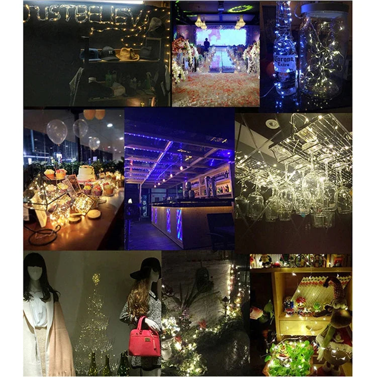 20 LEDs SMD 0603 IP65 방수 CR2032 버튼 배터리, 2m 파란색 빛, 2m 녹색 빛, 2m 빨간색 빛