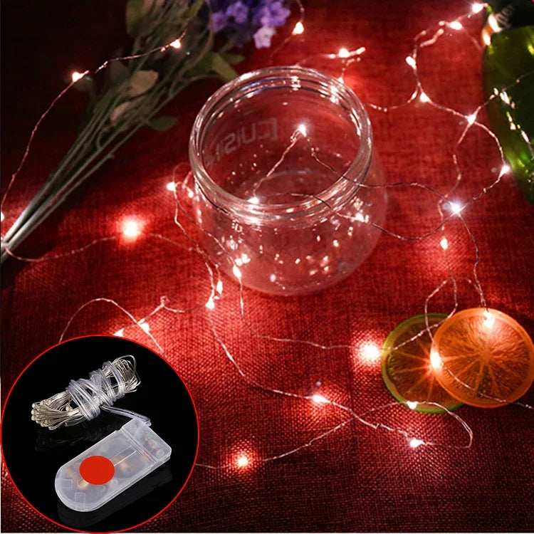20 LEDs SMD 0603 IP65 방수 CR2032 버튼 배터리, 2m 파란색 빛, 2m 녹색 빛, 2m 빨간색 빛