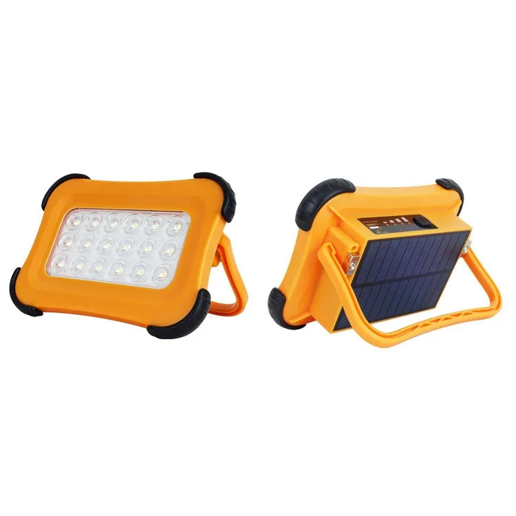 50W 32 LED 태양광 휴대용 캠핑등 자석 조명 비상등 4단계 밝기 & 보조 배터리 & 배터리 표시기 포함