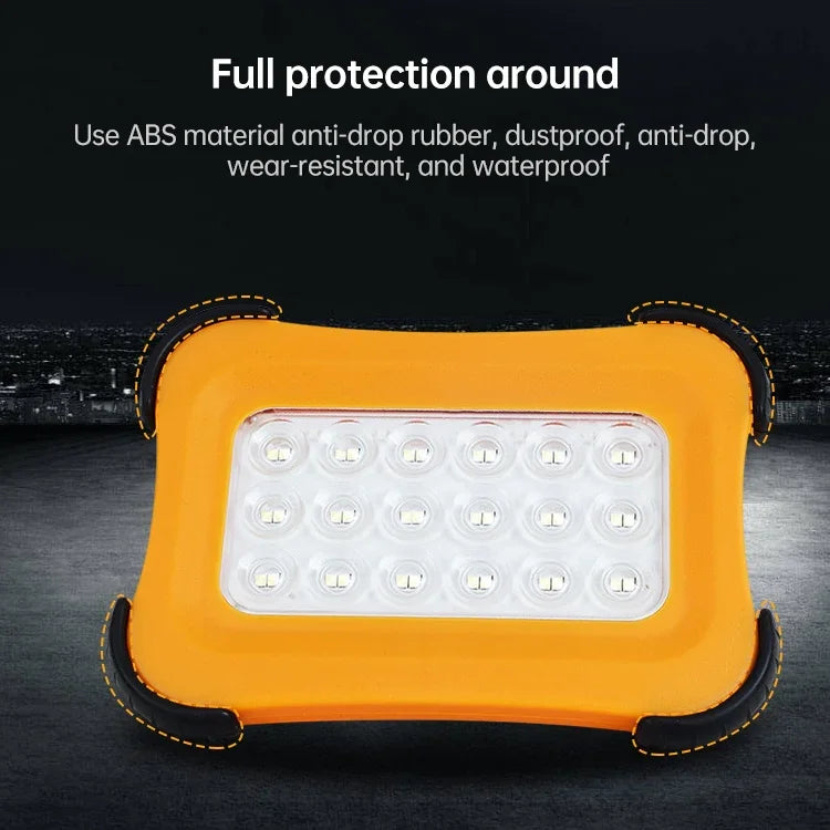 50W 32 LED 태양광 휴대용 캠핑등 자석 조명 비상등 4단계 밝기 & 보조 배터리 & 배터리 표시기 포함
