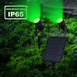3W 3개용 태양광 스포트라이트 야외 IP65 방수 조명 제어 유도 잔디등, 광속: 300-400lm (RGB 순환 고정), 3개용