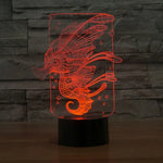 7 Colour Discoloration Creative Visual Stereo Lamp Desk Lamp Night Light, Hippocampus Style