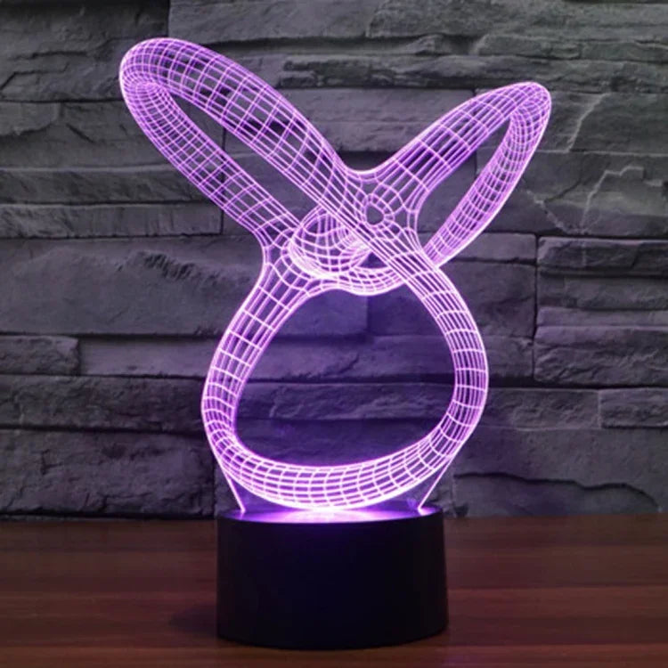 7 Color Discoloration Creative Visual Stereo Lamp Desk Lamp Night Light, Abstract Style Model 2