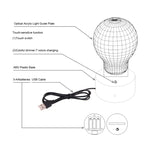 7 Colour Discoloration Creative Visual Stereo Lamp Desk Lamp Night Light, Rabbit Shape
