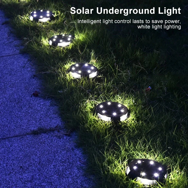 10 LED 태양광 야외 정원 방수 매설등, 10 LED