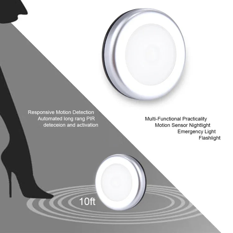 6 LED 미니 램프 옷장/캐비닛/계단/침실용, 센서 거리: 5m, DC 5V