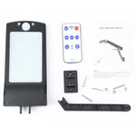 12W 56LED SMD 2835 가정용 야외 IP65 방수 리모컨 태양광 벽등 인체 센서등
