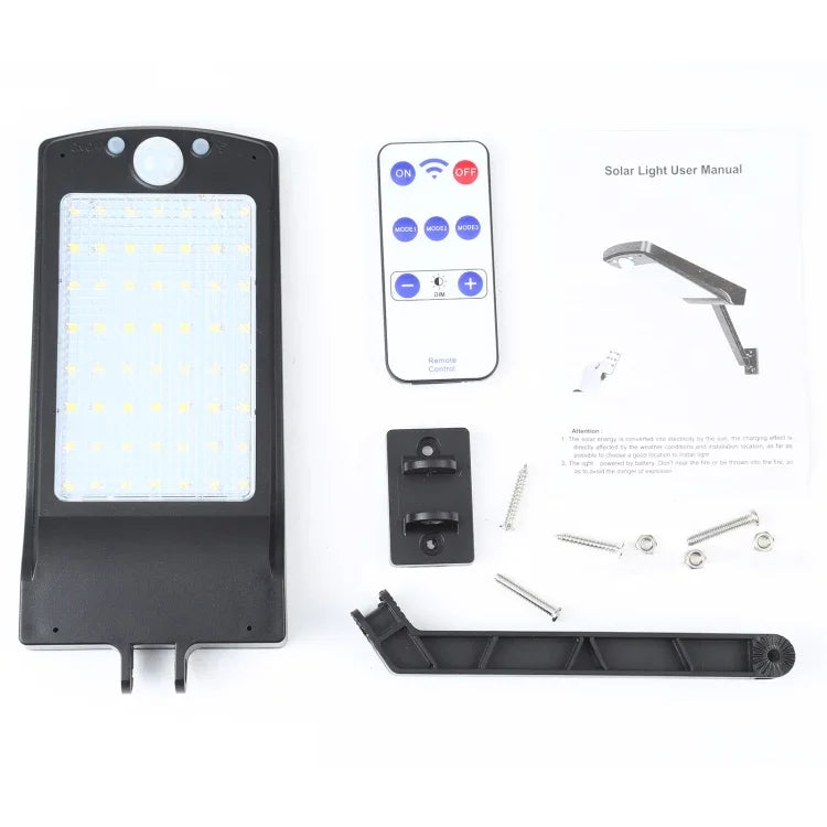 12W 56LED SMD 2835 가정용 야외 IP65 방수 리모컨 태양광 벽등 인체 센서등