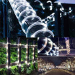 방수 태양광 패널 50 LED, 5m 50LED 파란색 조명, 5m 50LED 백색 조명, 5m 50LED 따뜻한 백색