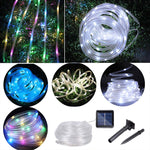 방수 태양광 패널 50 LED, 5m 50LED 파란색 조명, 5m 50LED 백색 조명, 5m 50LED 따뜻한 백색