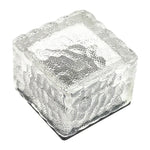 태양광 사각 강화유리 야외 LED 매설등 정원 장식등 IP55 방수, 크기: 7 x 7 x 5cm, 7 x 7 x 5cm