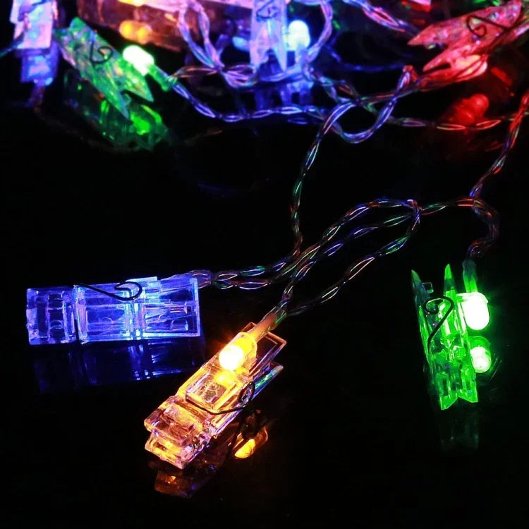 50 LED 3 x AA 배터리 박스 체인 램프 장식용 조명 가정용 사진 걸이, DIY 파티, 결혼식, 크리스마스 장식, 5m
