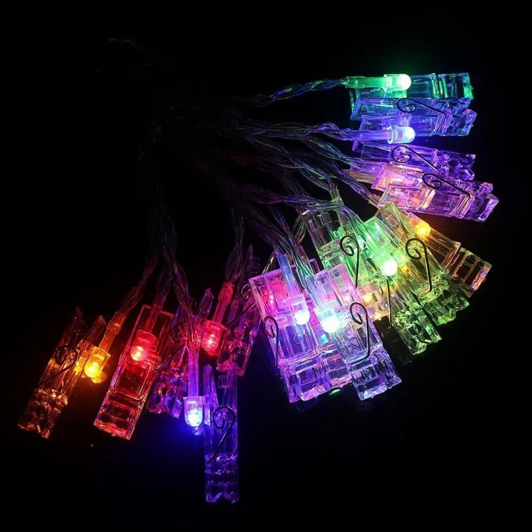 80 LED 3 x AA 배터리 박스 체인 램프 장식용 조명 가정용 사진 걸이, DIY 파티, 결혼식, 크리스마스 장식, 10m