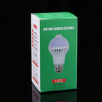 E27 5W 12 LED SMD 5730 300LM 적외선 모션 센서 LED 전구, 센서 거리: 4-6m, AC 220V, E27 5W 백색광, E27 5W 온백색