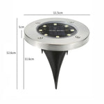 SMD 5050 지하등 야외 통로 정원 데크 LED등, 8개 LED 백색등, 8개 LED 온백색등