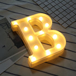 건전지 작동 따뜻한 백색 스탠딩 행잉 LED 휴일 조명, A, N, B, O, C, P, D, Q, E, R, F, G, T, U, V, I, W, J, K, X, L, M, Z