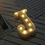 건전지 작동 따뜻한 백색 스탠딩 행잉 LED 휴일 조명, A, N, B, O, C, P, D, Q, E, R, F, G, T, U, V, I, W, J, K, X, L, M, Z