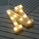 건전지 작동 따뜻한 백색 스탠딩 행잉 LED 휴일 조명, A, N, B, O, C, P, D, Q, E, R, F, G, T, U, V, I, W, J, K, X, L, M, Z