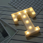 건전지 작동 따뜻한 백색 스탠딩 행잉 LED 휴일 조명, A, N, B, O, C, P, D, Q, E, R, F, G, T, U, V, I, W, J, K, X, L, M, Z