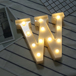 건전지 작동 따뜻한 백색 스탠딩 행잉 LED 휴일 조명, A, N, B, O, C, P, D, Q, E, R, F, G, T, U, V, I, W, J, K, X, L, M, Z