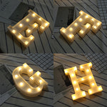 건전지 작동 따뜻한 백색 스탠딩 행잉 LED 휴일 조명, A, N, B, O, C, P, D, Q, E, R, F, G, T, U, V, I, W, J, K, X, L, M, Z