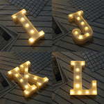 건전지 작동 따뜻한 백색 스탠딩 행잉 LED 휴일 조명, A, N, B, O, C, P, D, Q, E, R, F, G, T, U, V, I, W, J, K, X, L, M, Z
