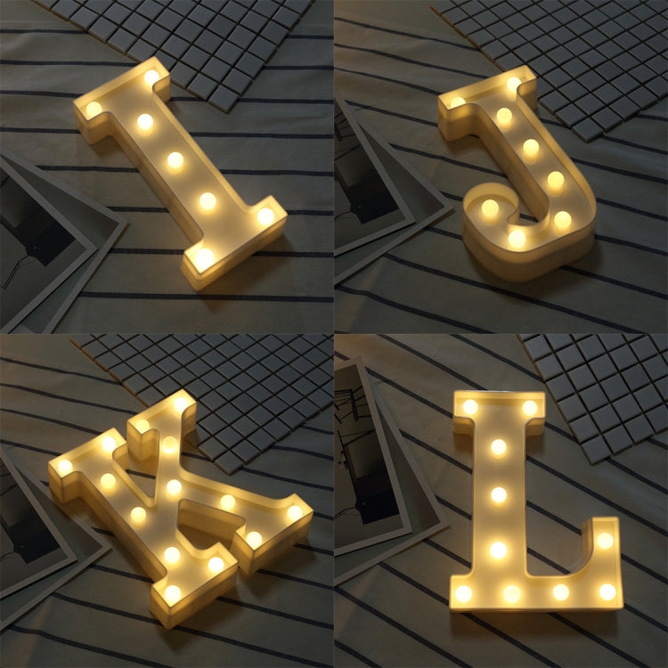 건전지 작동 따뜻한 백색 스탠딩 행잉 LED 휴일 조명, A, N, B, O, C, P, D, Q, E, R, F, G, T, U, V, I, W, J, K, X, L, M, Z